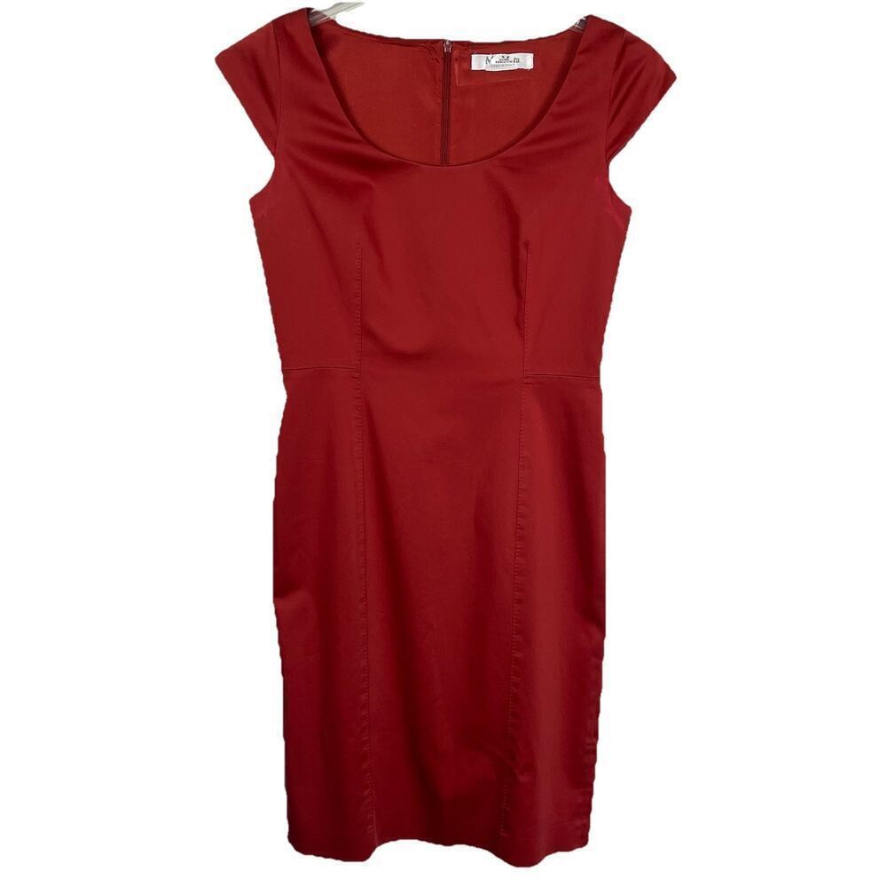 Max Mara Sheath Dress Size 8 Burnt Orange Quiet Luxury Career Party Wedding